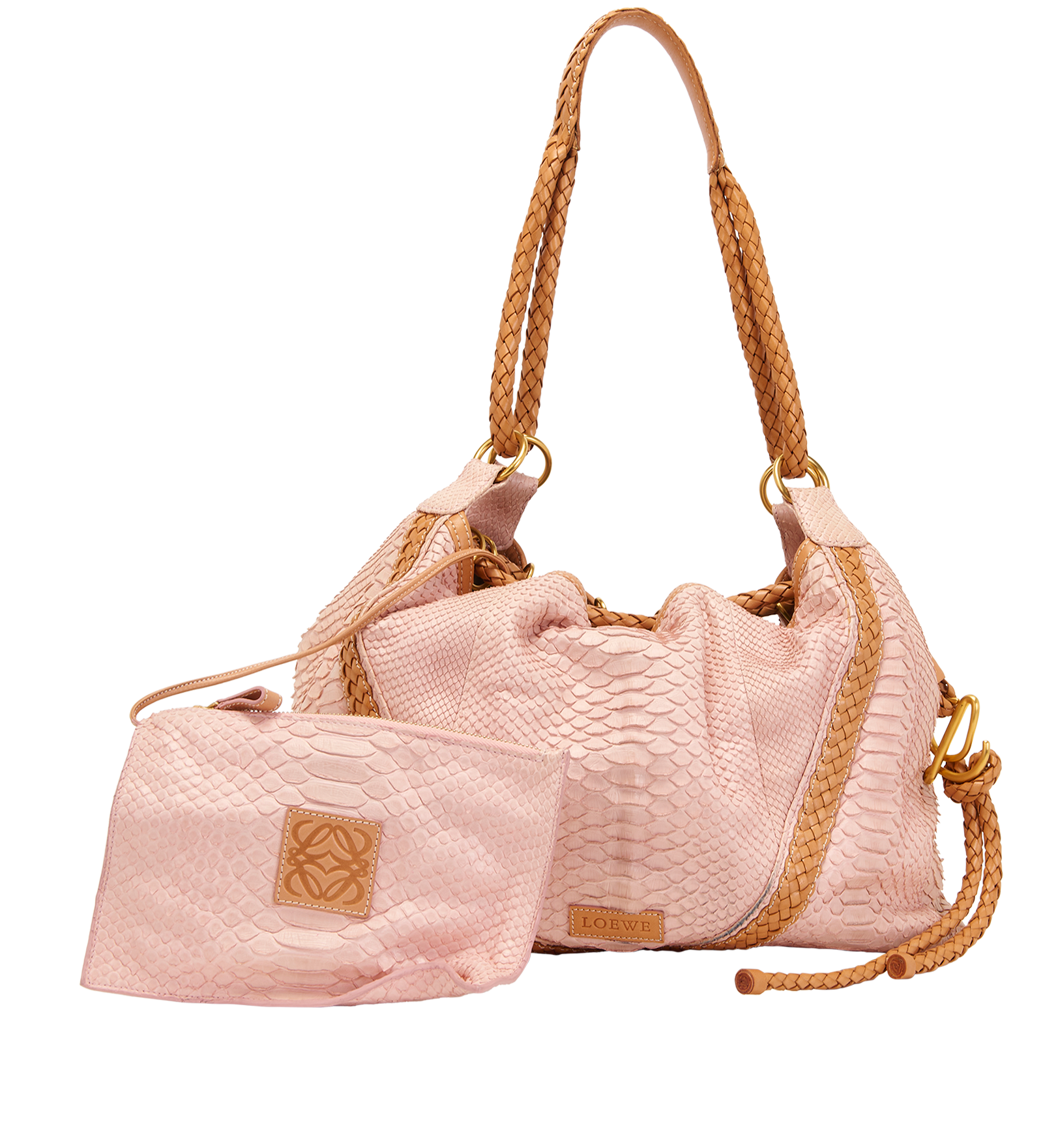 Trimmed Hobo, &pound;495, Handbags, Pink, Python, Other view